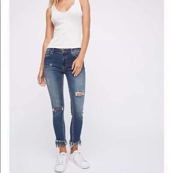 Free People great heights fringe skinny jeans size 26 - Picture 1 of 11